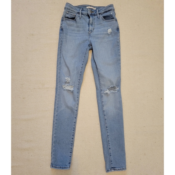 721 HIGH RISE SKINNY WOMEN'S JEANS light wash Size 25 - Picture 10 of 10